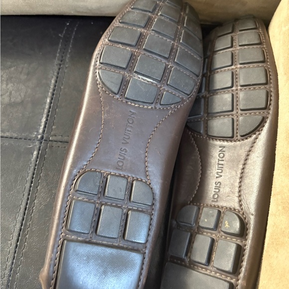 Authentic Louis Vuitton Black Leather Mens Loafer Marked Size 11.5 - Picture 11 of 13